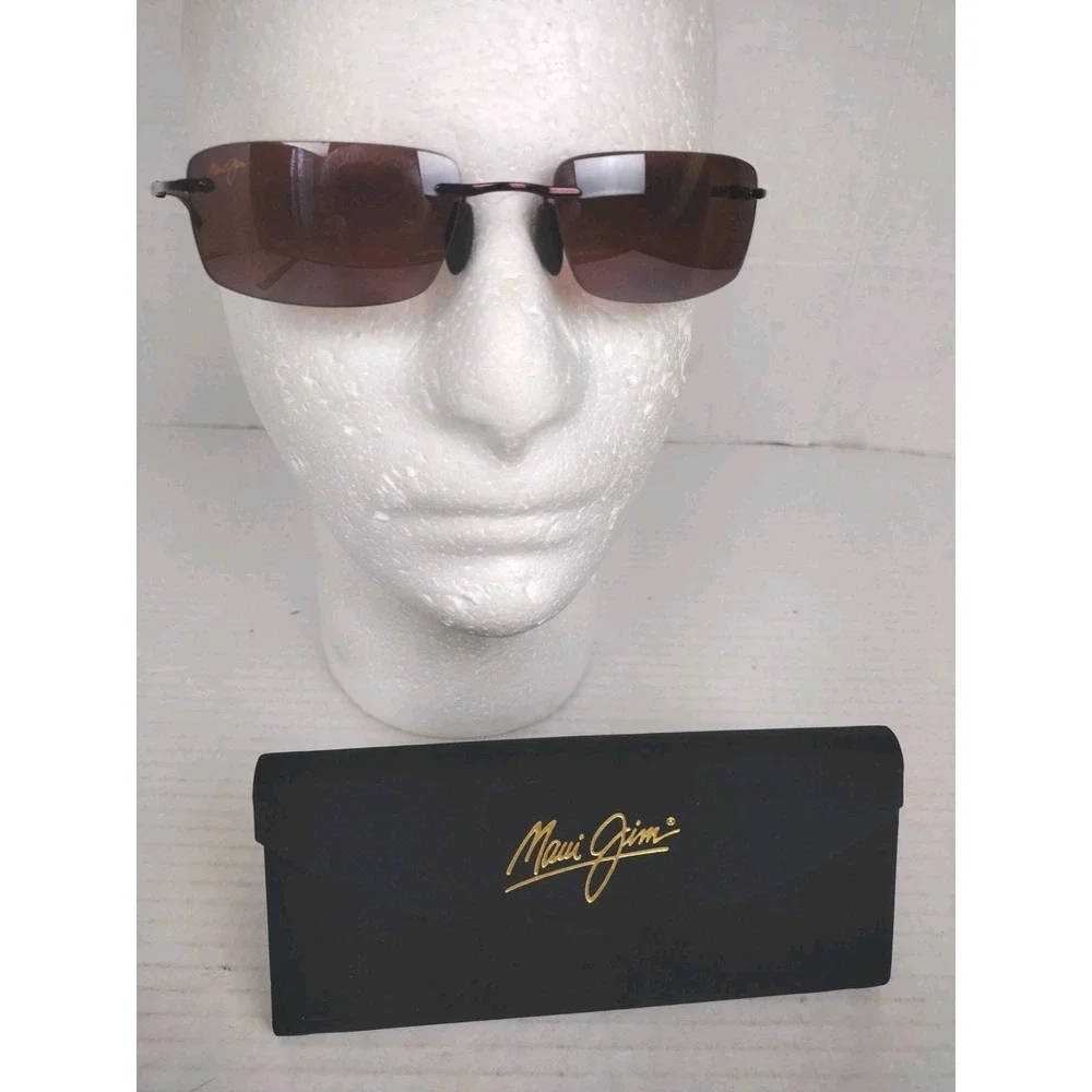 Maui Jim MJ 515-07 54-18 135 Little Beach Burgundy Maui Rose Polarized Rimless